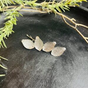 Aspen Leaf Hair Pin | Silver Toned Botanical | Forest Fae Earth Witch Boho Fairy